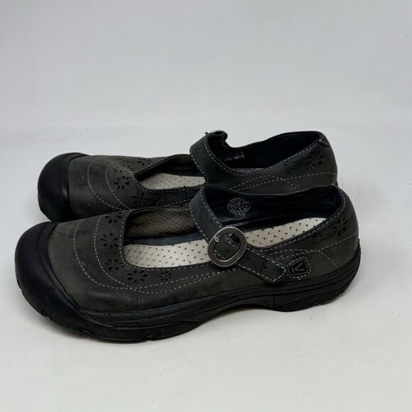 Keen Calistoga Mary Jane Shoes Womens 8 Green Leather Bohemian Comfort Casual - Picture 4 of 15